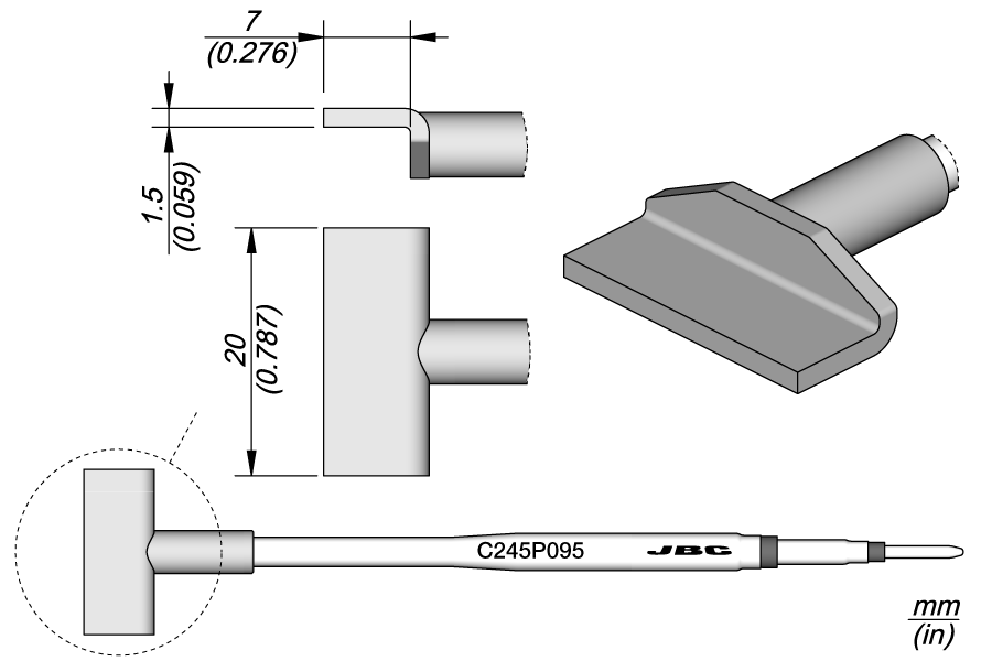 C245P095 - Chrome Finish Blade Cartridge 20